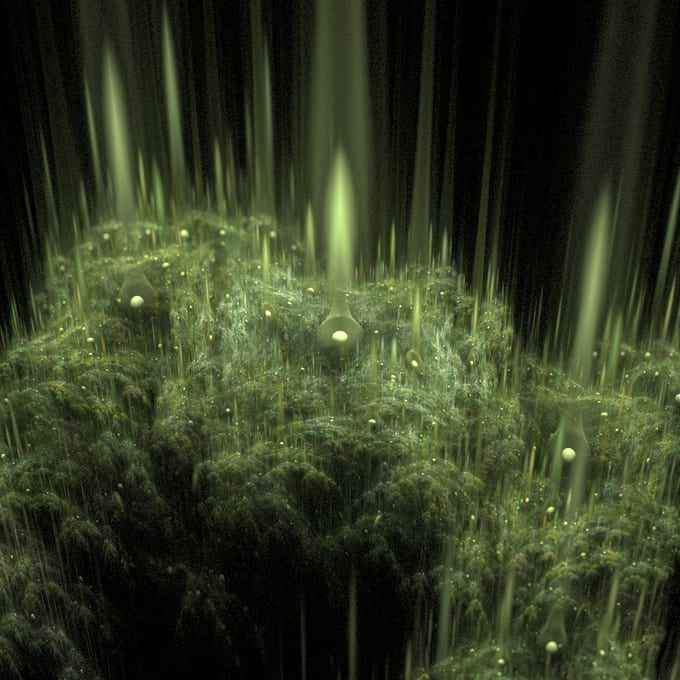 Flame fractal render